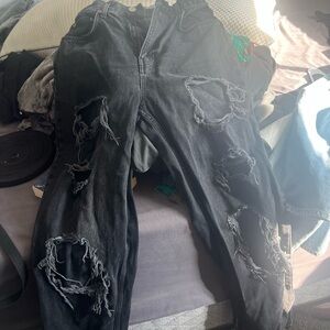 BDG High-Rise Baggy Jeans in Charcoal